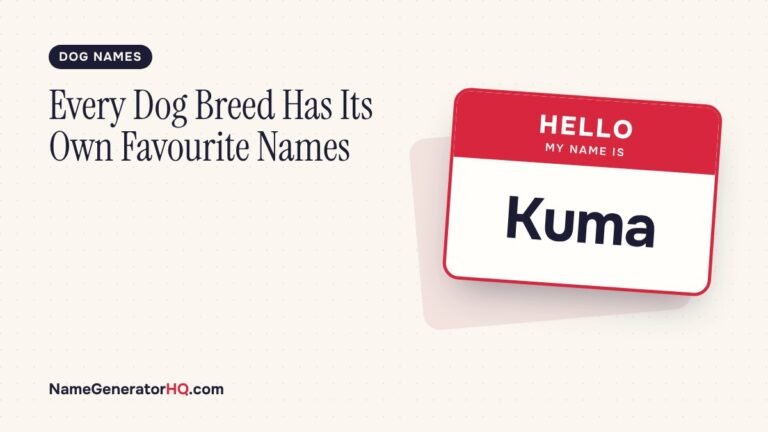 Every Dog Breed Has Its Own Favourite Names