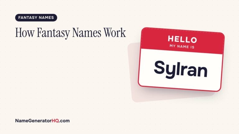 How Fantasy Names Work: The Sound Rules Behind Elves, Dwarves and Orcs