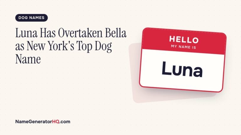 Luna Has Overtaken Bella as New York's Top Dog Name