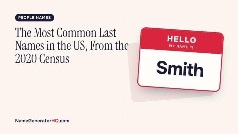 The Most Common Last Names in the US, From the 2020 Census